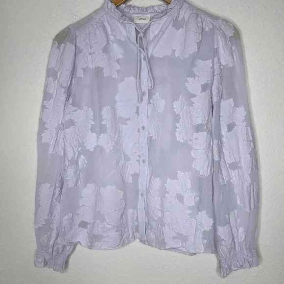 Aritzia Wilfred Alexis light lavender blouse size small - Picture 2 of 6